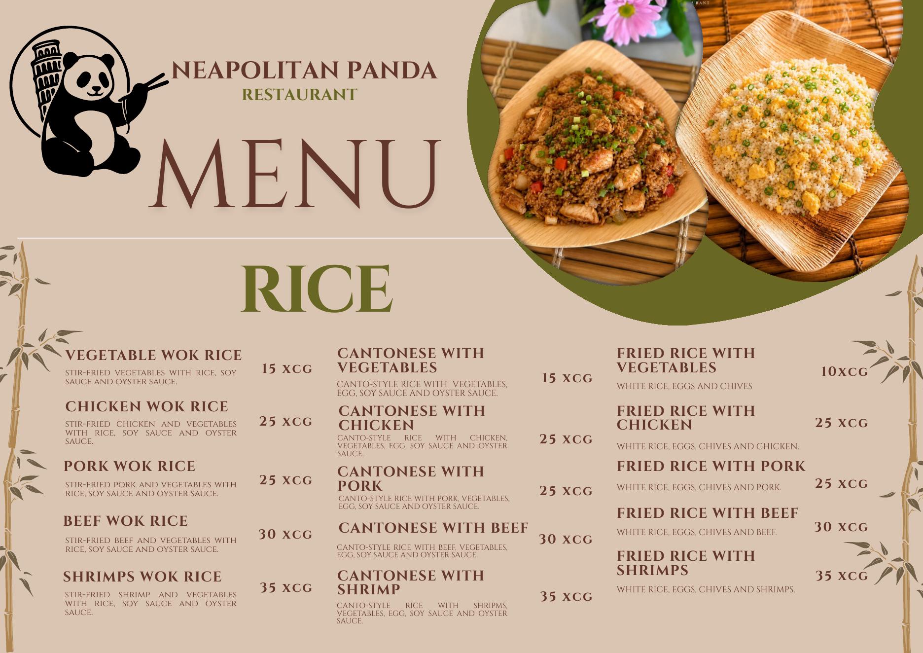 Neapolitan Panda menu page 2